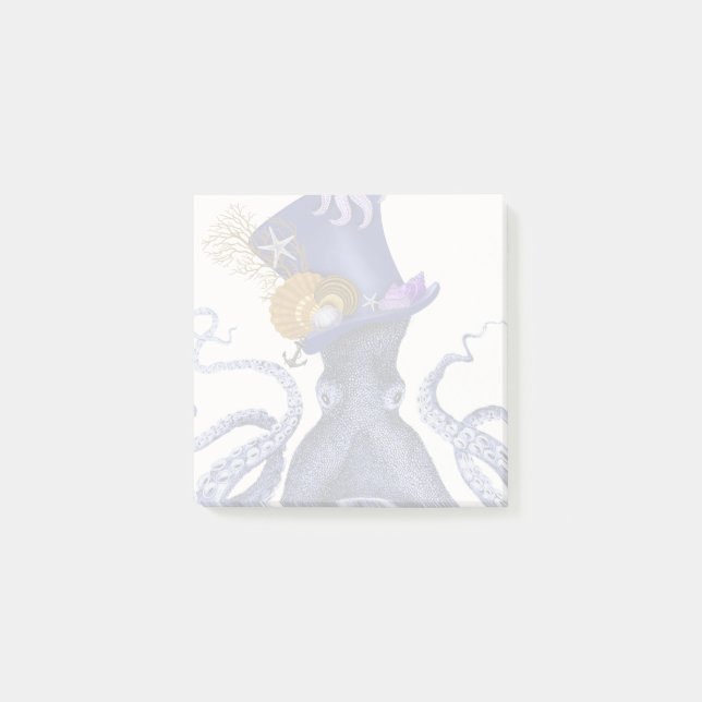 Oktopus mit Nautikhut Post-it Klebezettel (Vorderseite)