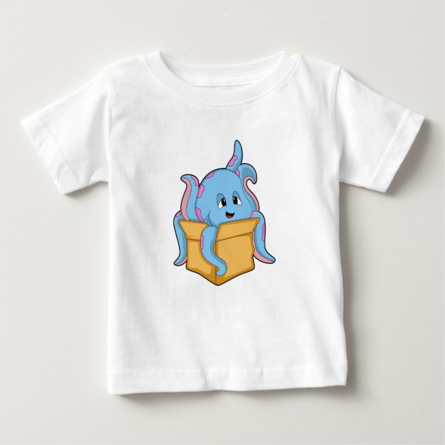 Oktopus mit Packet.PNG Baby T-shirt (Vorderseite)