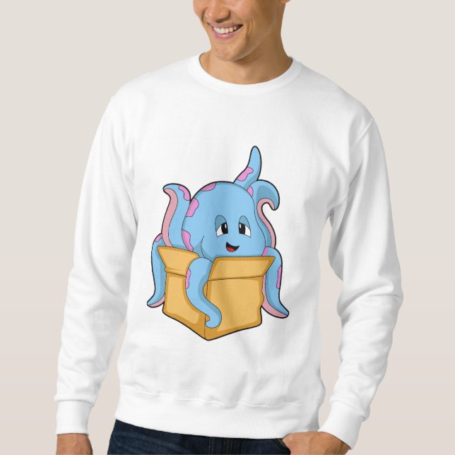 Oktopus mit Packet.PNG Sweatshirt (Vorderseite)