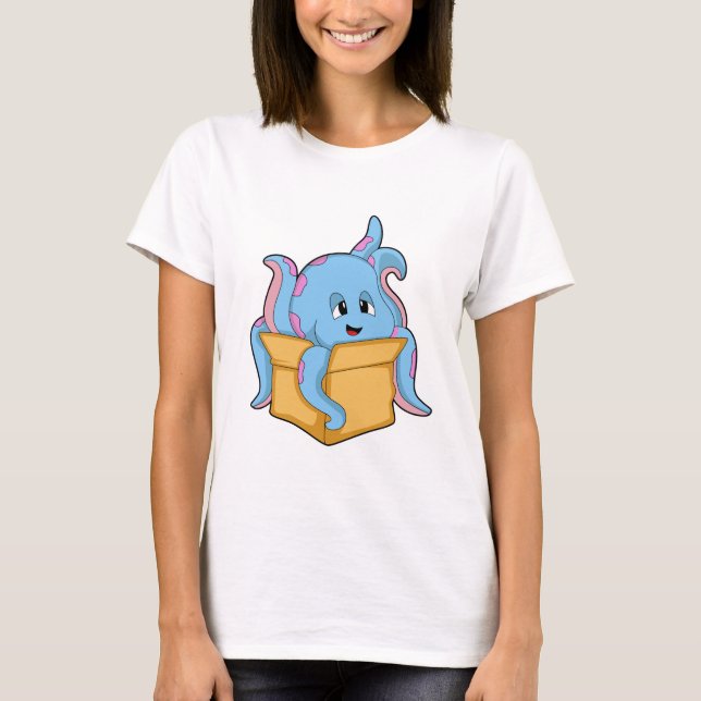 Oktopus mit Packet.PNG T-Shirt (Vorderseite)