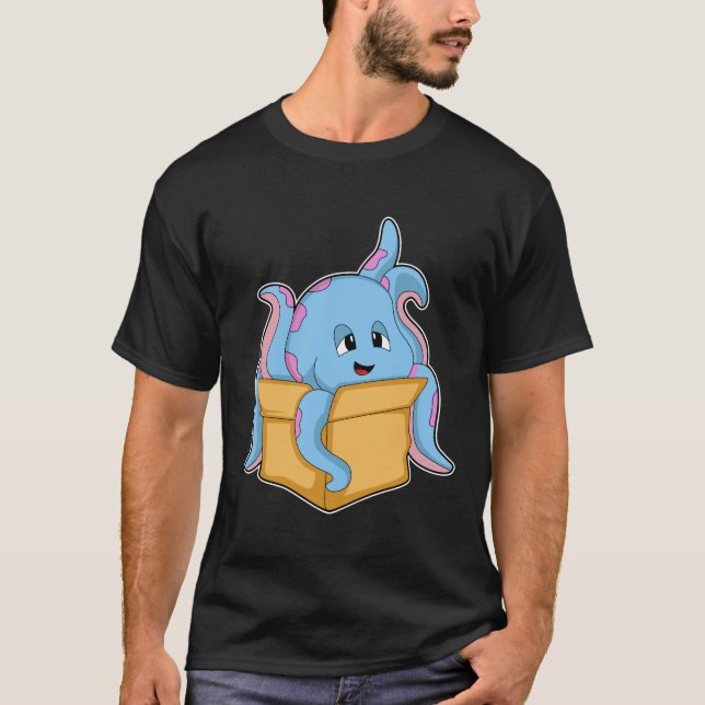 Oktopus mit Packet.PNG T-Shirt (Vorderseite)