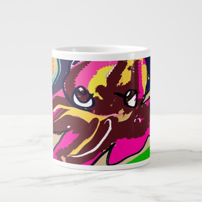 Oktopus niedlich Jumbo-Tasse (Vorderseite)