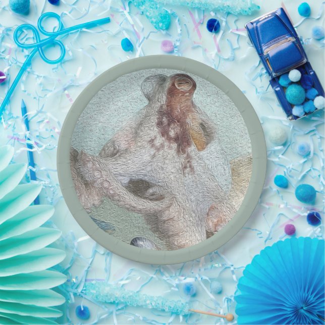 Oktopus Pappteller (Party)