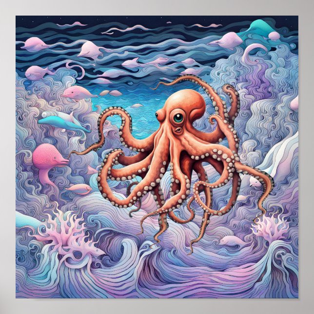Oktopus Poster (Vorne)