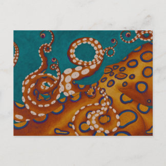 Oktopus Postkarte