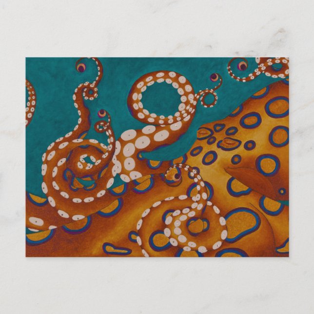Oktopus Postkarte (Vorderseite)