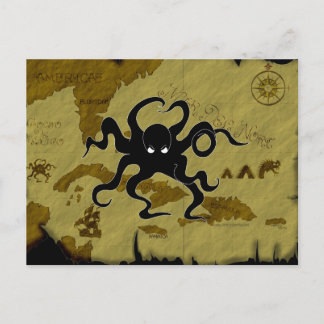 Oktopus Postkarte