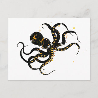 Oktopus Postkarte
