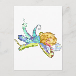 Oktopus Postkarte