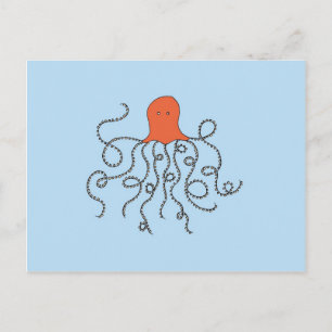 Oktopus Postkarte