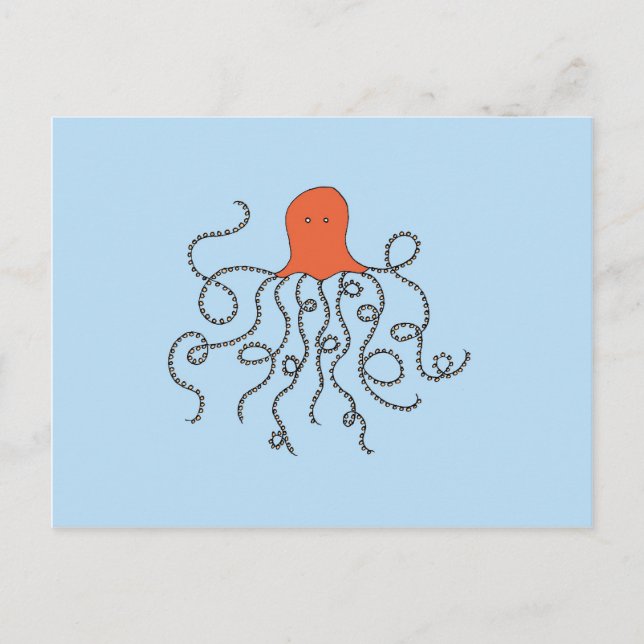 Oktopus Postkarte (Vorderseite)