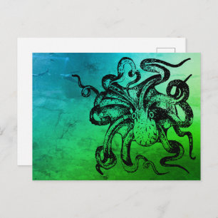 Oktopus postkarte
