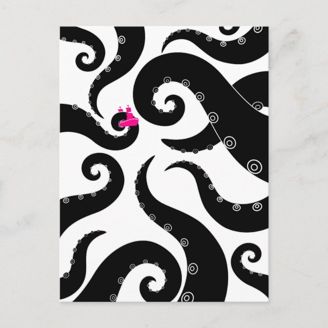 Oktopus Postkarte (Vorderseite)