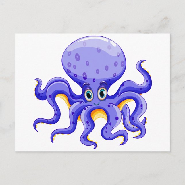 Oktopus Postkarte (Vorderseite)