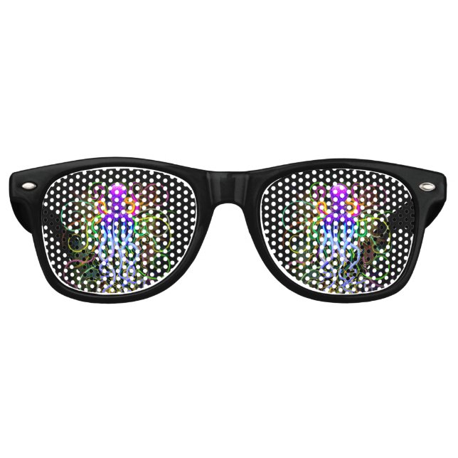 Oktopus Psychedelische Lumineszenz Partybrille (Vorderseite)