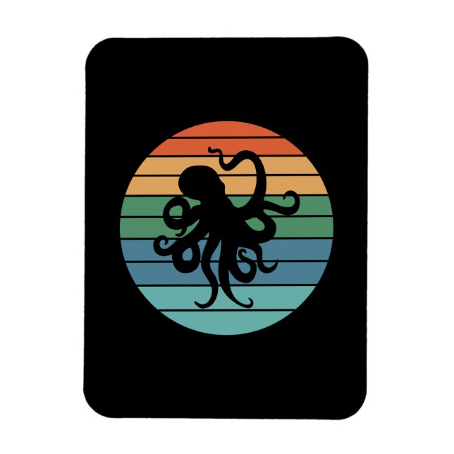 Oktopus Retro Magnet (Vertikal)
