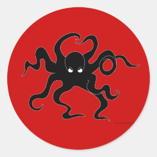 Oktopus Runder Aufkleber
