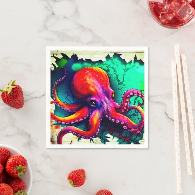 Oktopus Serviette (Beispiel)