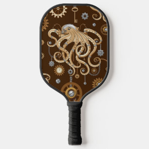 Oktopus Steampunk Retro Mechanische Fantasie Pickleball Schläger