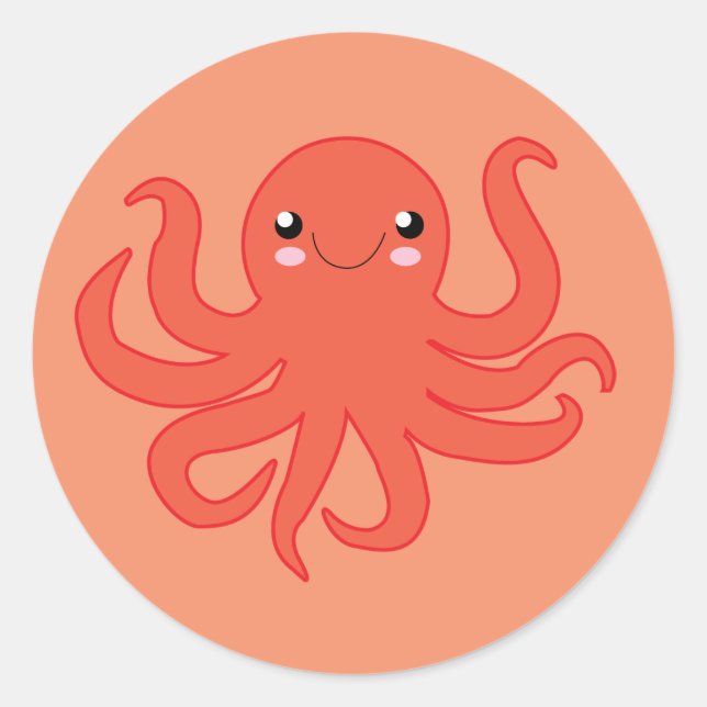 Oktopus Stickers (Vorderseite)