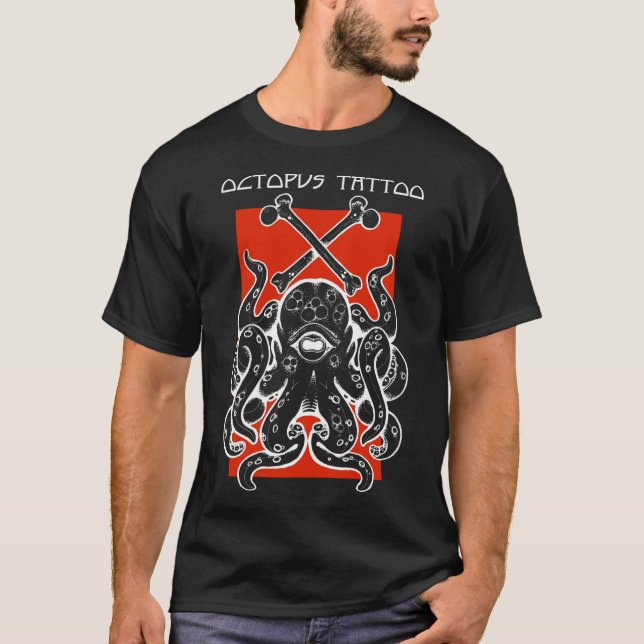 Oktopus Tattoo (dunkel) Essenzieller T - Shirt (Vorderseite)