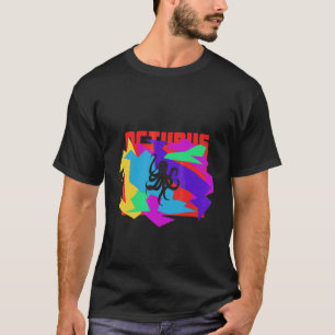 Oktopus Tier Mosaik Puzzle T-Shirt