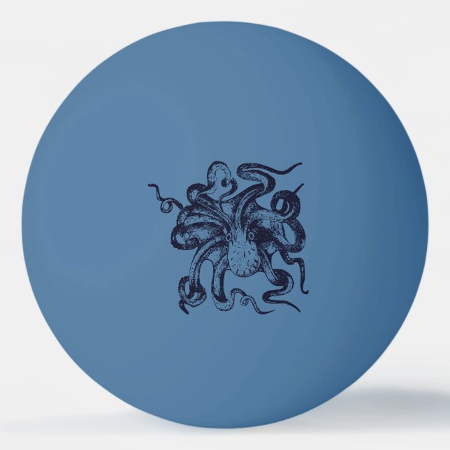 Oktopus Tischtennisball (Vorderseite)