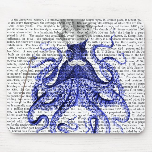 Oktopus über Stadt Mousepad (Vorne)