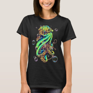 Oktopus und Anchor Bläschen bunten Tentakeln T-Shirt