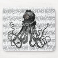 Oktopus und Tauchhelm
