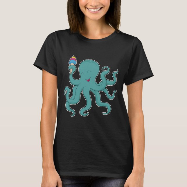 Oktopus-Waffeleis T-Shirt (Vorderseite)
