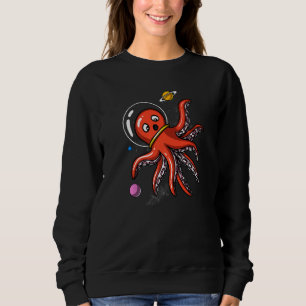 Oktopus-Weltraum-Astronautin Kosmische Science Fic Sweatshirt