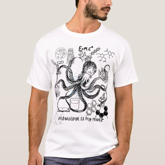Oktopus-Wissenschaft in Shirt (Vorderseite)