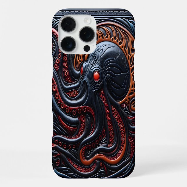 Oktopus-Wunder: Lebendige Muster iPhone Hülle (Rückseite)