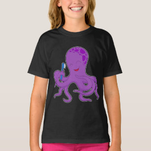 Oktopus Zahnspange Zahnbürste T-Shirt