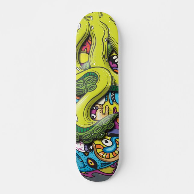 Oktopusangriff Skateboard (Vorne)