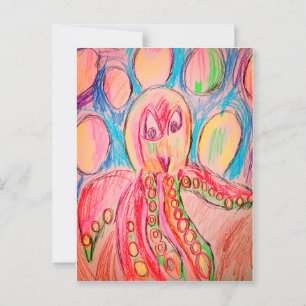 Oktopusblase Postkarte