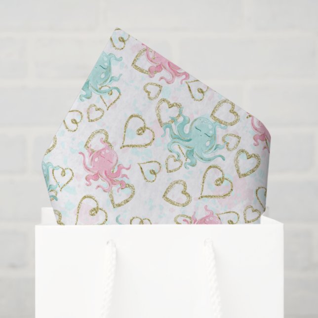 Oktopusgewebe der Liebe Seidenpapier (Geschenktüte)