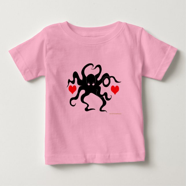 Oktopusherz Baby T-shirt (Vorderseite)