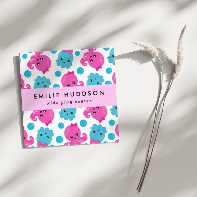 Oktopusmuster, Kinderspielzentrum, Aktivitätszentr Quadratische Visitenkarte (Von Creator hochgeladen)