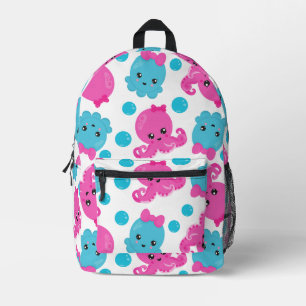 Oktopusmuster, Niedlicher Oktopus, Meerestiere Bedruckter Rucksack