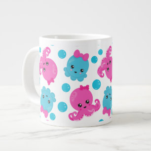 Oktopusmuster, Niedlicher Oktopus, Meerestiere Jumbo-Tasse