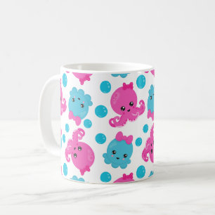 Oktopusmuster, Niedlicher Oktopus, Meerestiere Kaffeetasse