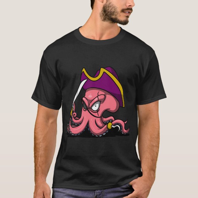 Oktopuspirat T-Shirt (Vorderseite)
