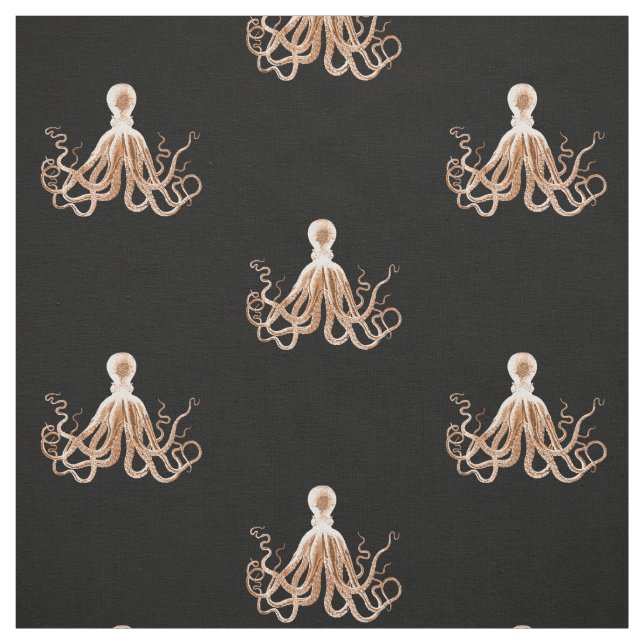 Oktopusschwarz Stoff (Muster)
