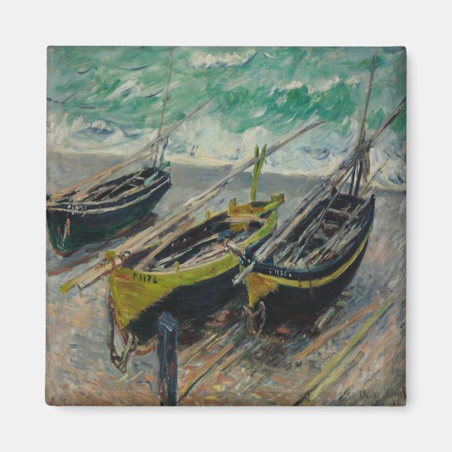Öl auf Leinwand Künstlerischer Claude Monet Naturm Magnet (Vorne)