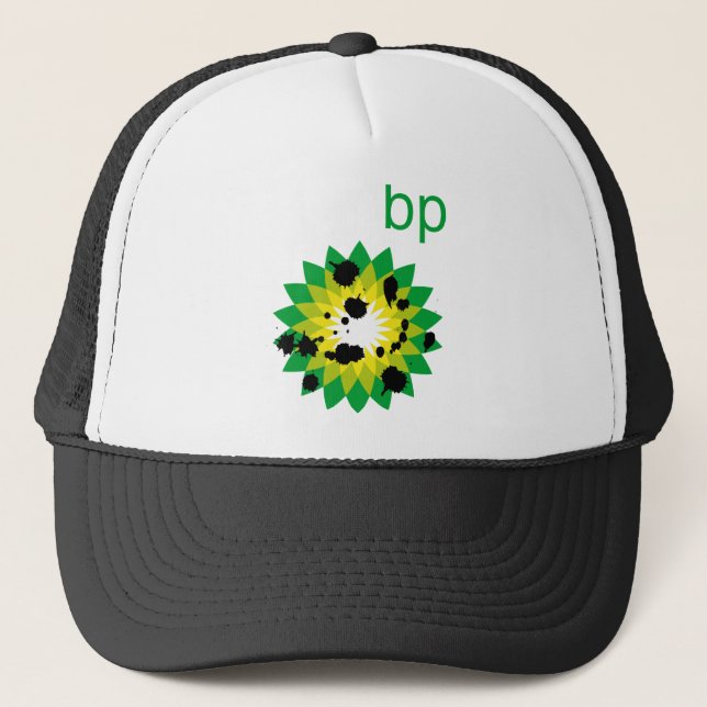 Öl beschmutztes BP-Logo Truckerkappe (Vorderseite)