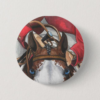 Ol blaue Augen SHOWJUMPING Pferdekunst Button