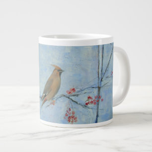 Öl des Waxwing 2013 auf Leinwand Jumbo-Tasse