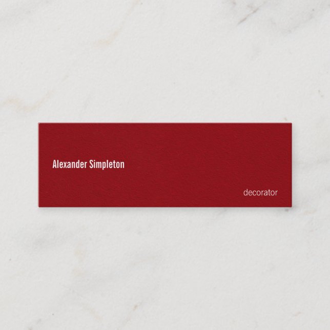 Öl gemalt Schauen der roten Metallbeschaffenheit Mini Visitenkarte (Vorderseite)